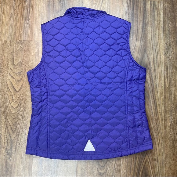 LL Bean Purple Quilted Vest Girls XL 18 - Picture 2 of 7